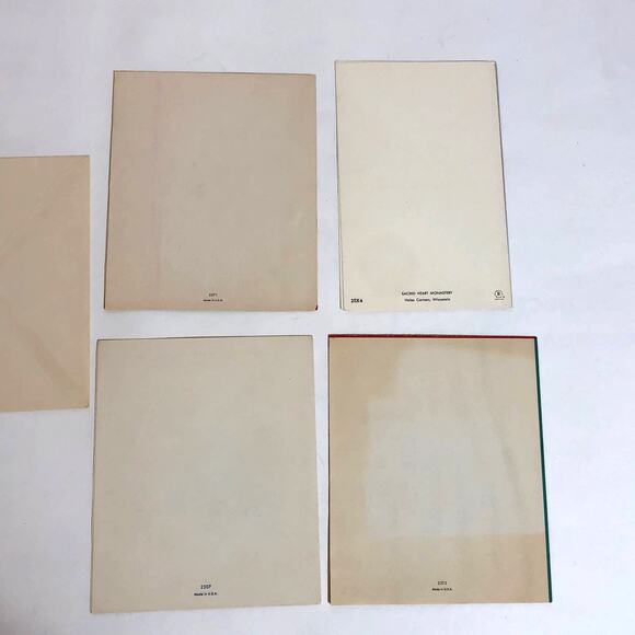 Vintage Christmas Cards Lot of 10 Gold Trees Puppy Religious Shabby Chic - Picture 12 of 14